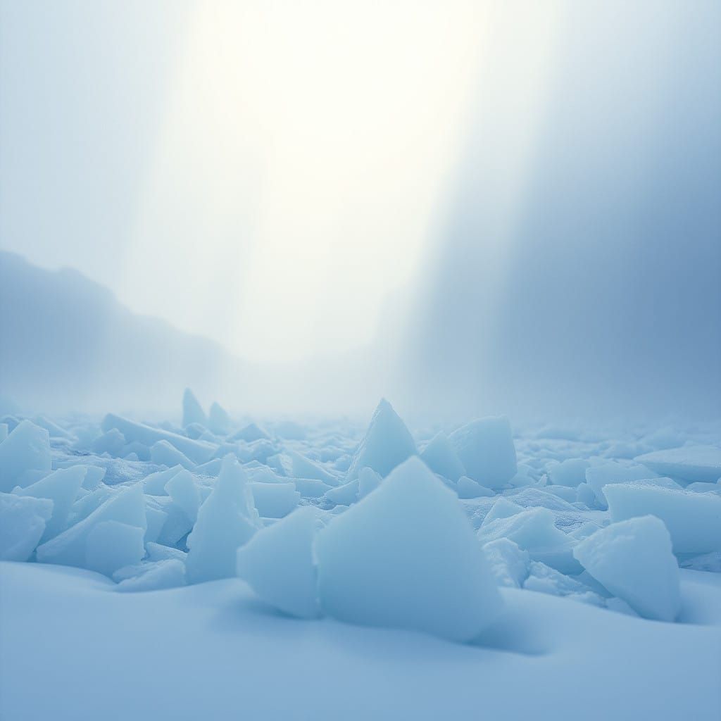 Ethereal Winter Wonderland in Cinematic Film Still