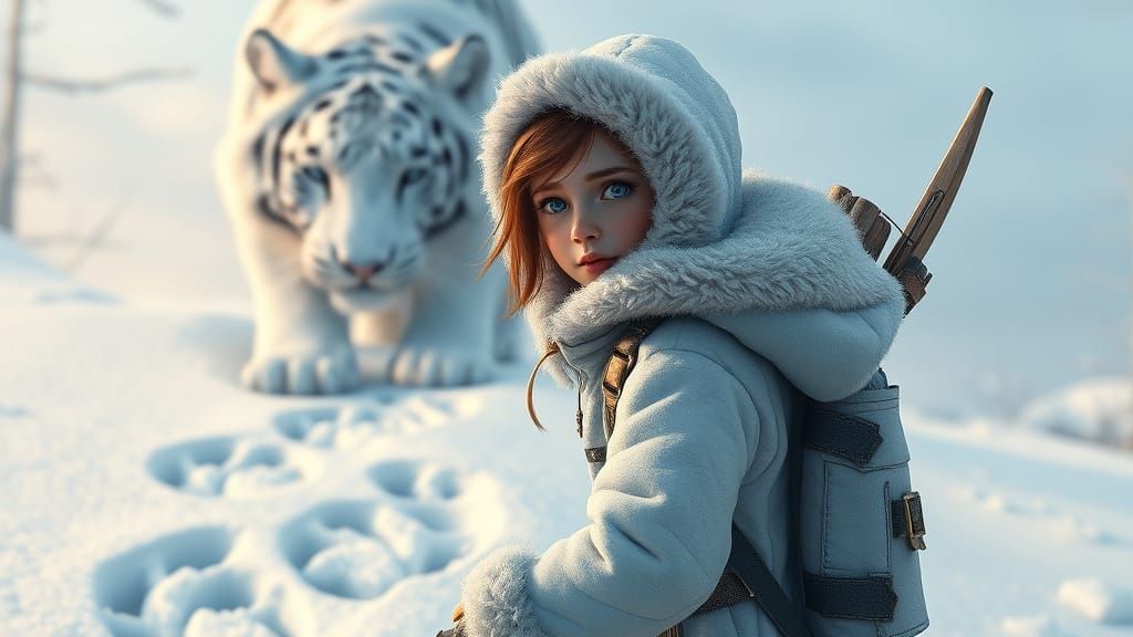 Anya Faces the Spirit of the Ice in a Frozen Wilderness