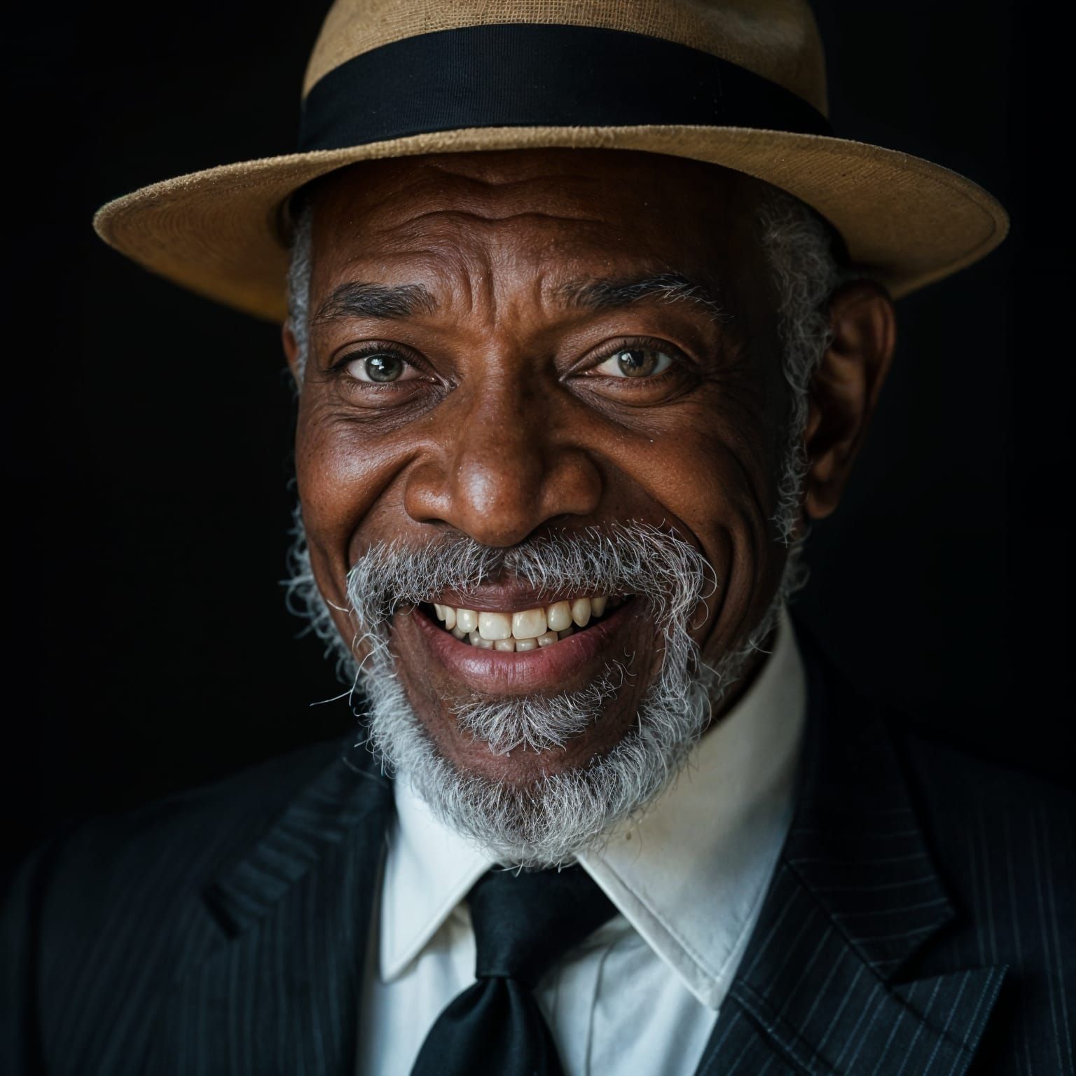 Vintage Gangster Portrait of a Charismatic African American ...