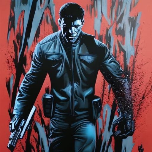 Frank Castle Graffiti Art: Street Style Splash