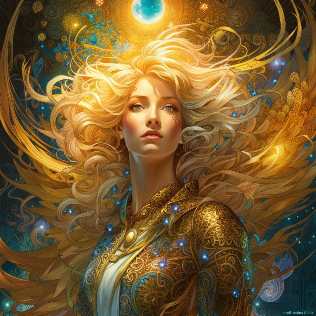 Ethereal Light Angel in Fantasycore Style