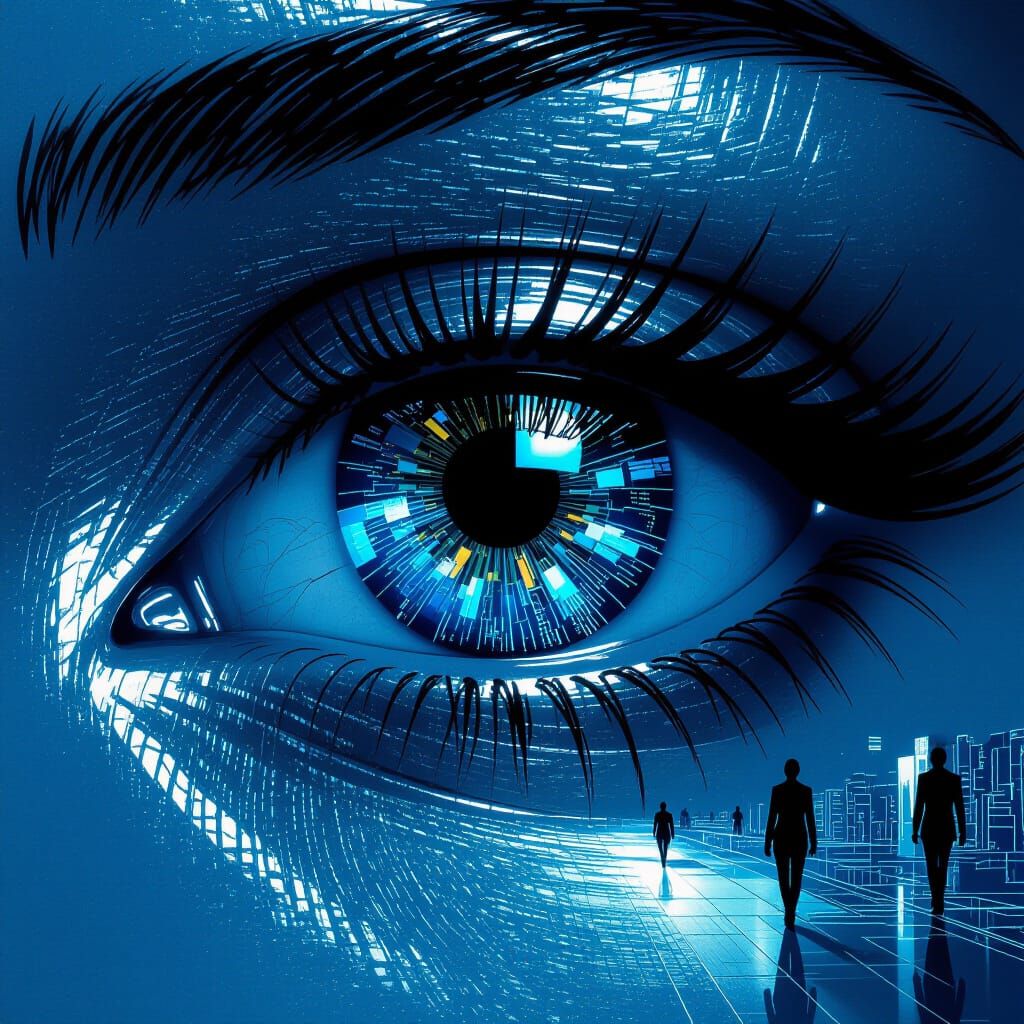 Cybernetic Eye with Fiber Optics and Microchips