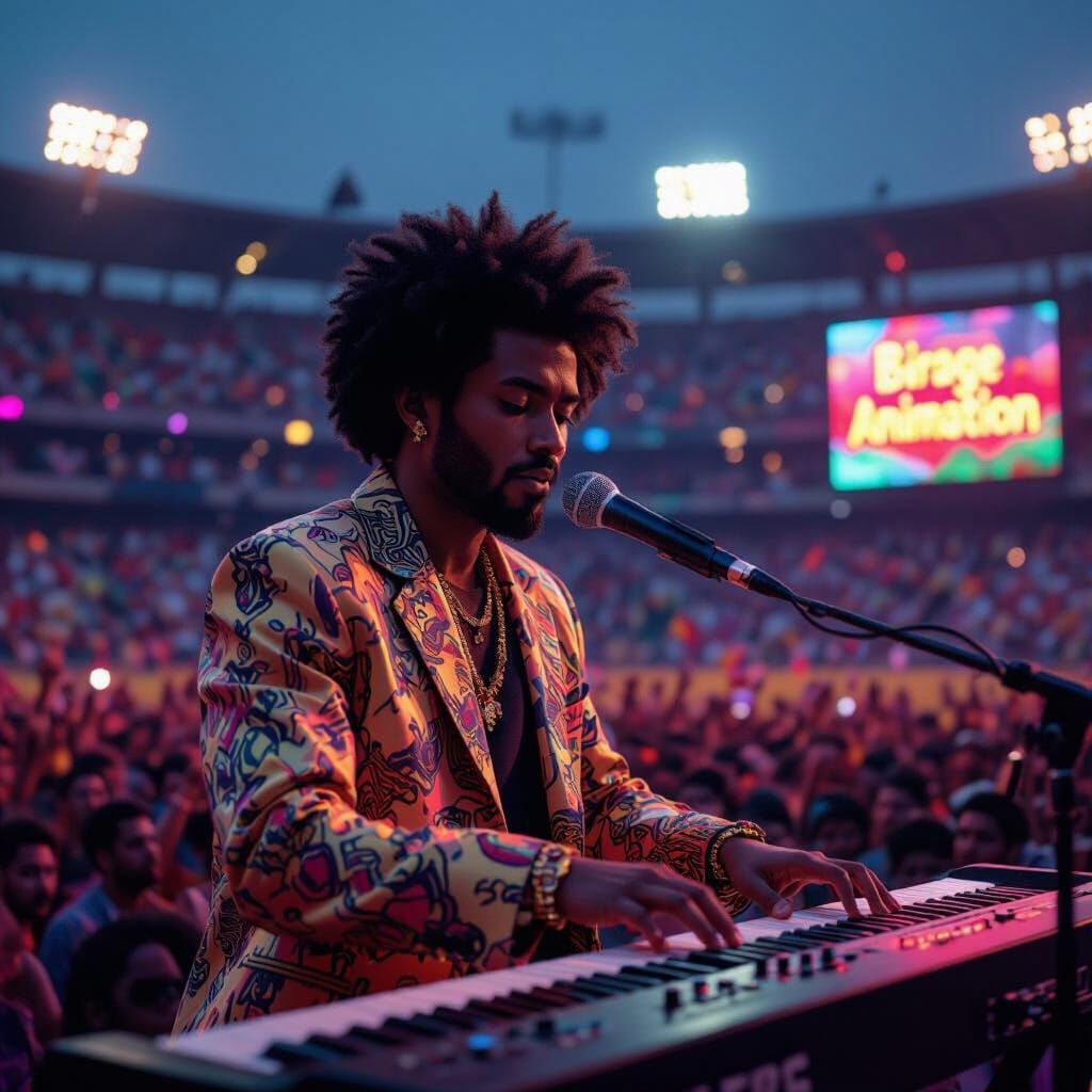 Tanzanian Pianist Performs Live: 3D Pixar Style