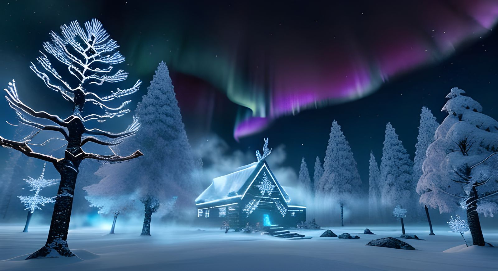 Majestic Viking Yule Celebration with Mystical Winter Magic