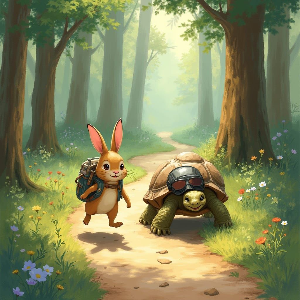 Whimsical Woodland Adventure in Watercolor Style