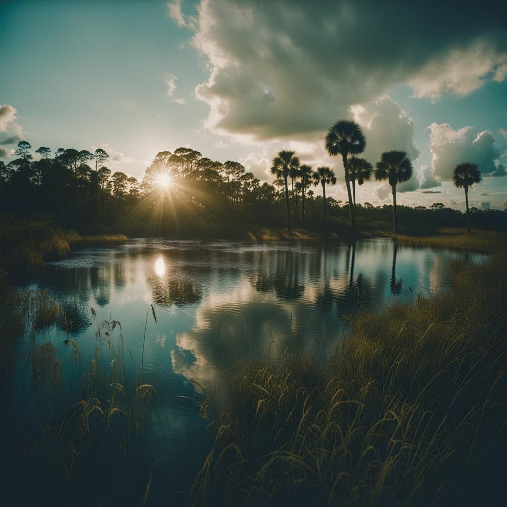 Dramatic Cinematic Film Still of Florida