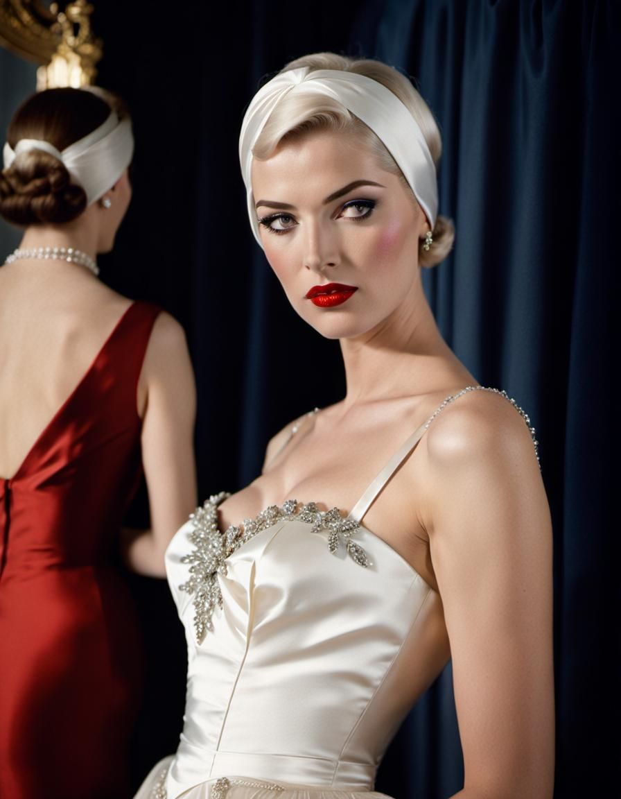 Vintage Fashion Photography: Debutantes in Dressing Room