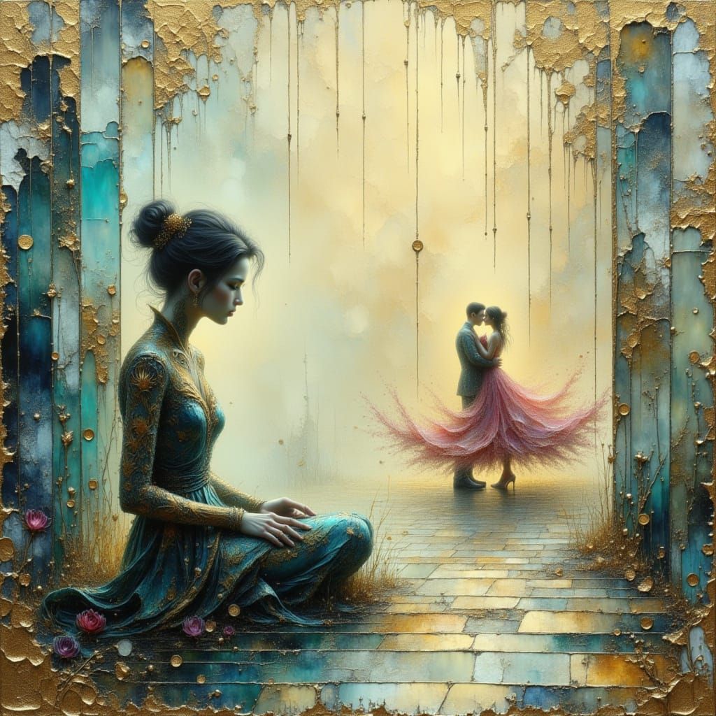 From a distance I can see you
Dancing slowly with somebody new
But I can't hold you like I want to
But I can love you fr...