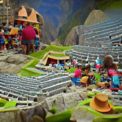 Playmobil Settles Machu Picchu: 8K Resolution