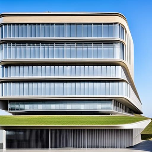 Angular Architectural Perspective of a Building