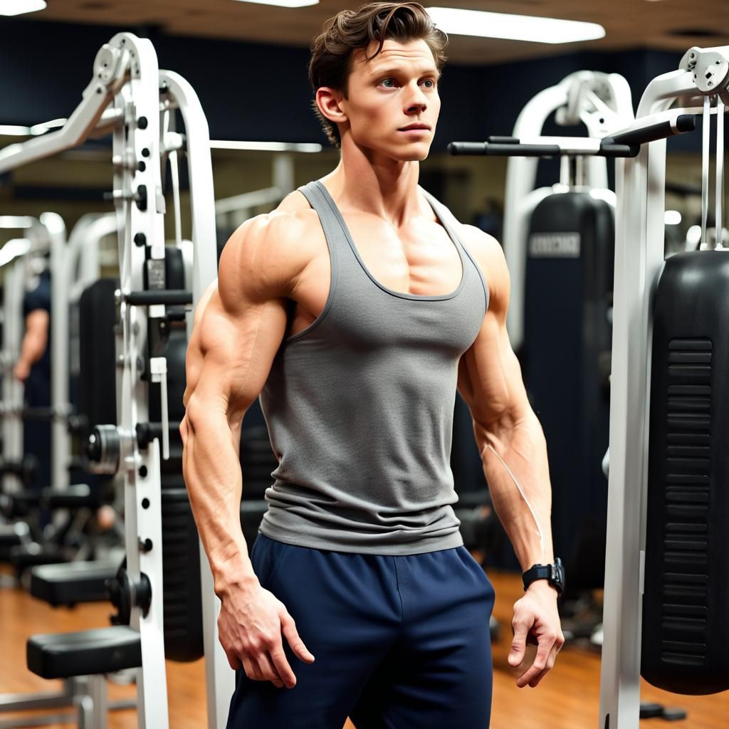 Hyperrealistic Image of an Extremely Muscular Man