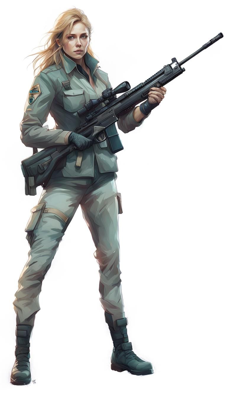 Hyperdetailed Portrait of Sniper Wolf in Unreal Engine 5