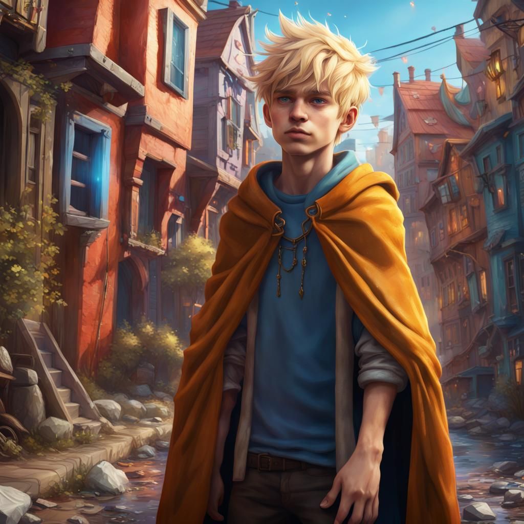 Teenager in Crystal City: Fantasy Concept Art