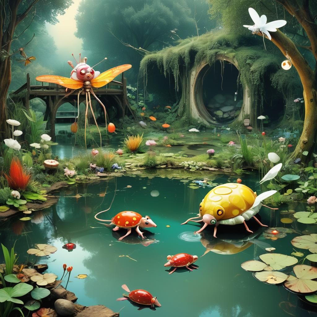 Surreal Queen Emerges: Autumnal Psychedelic Art