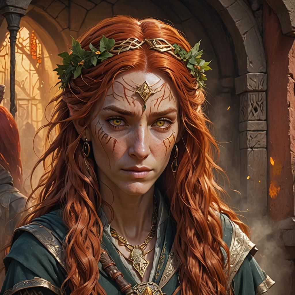 Eladrin Druid in Rags: Hyperrealistic Digital Art