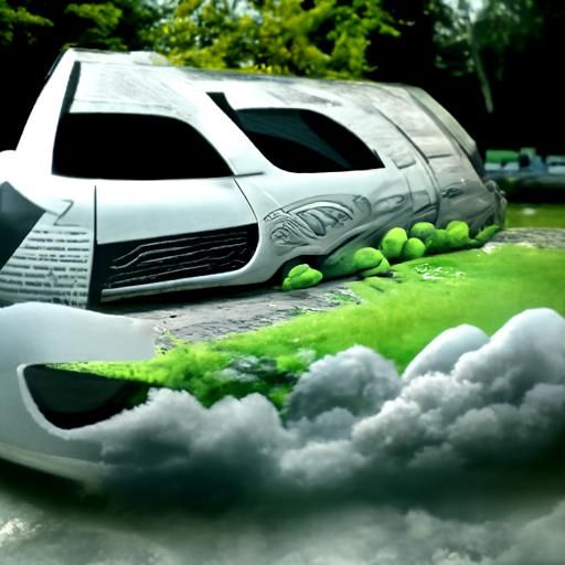 Futuristic Nike Car in Matte Painting Style