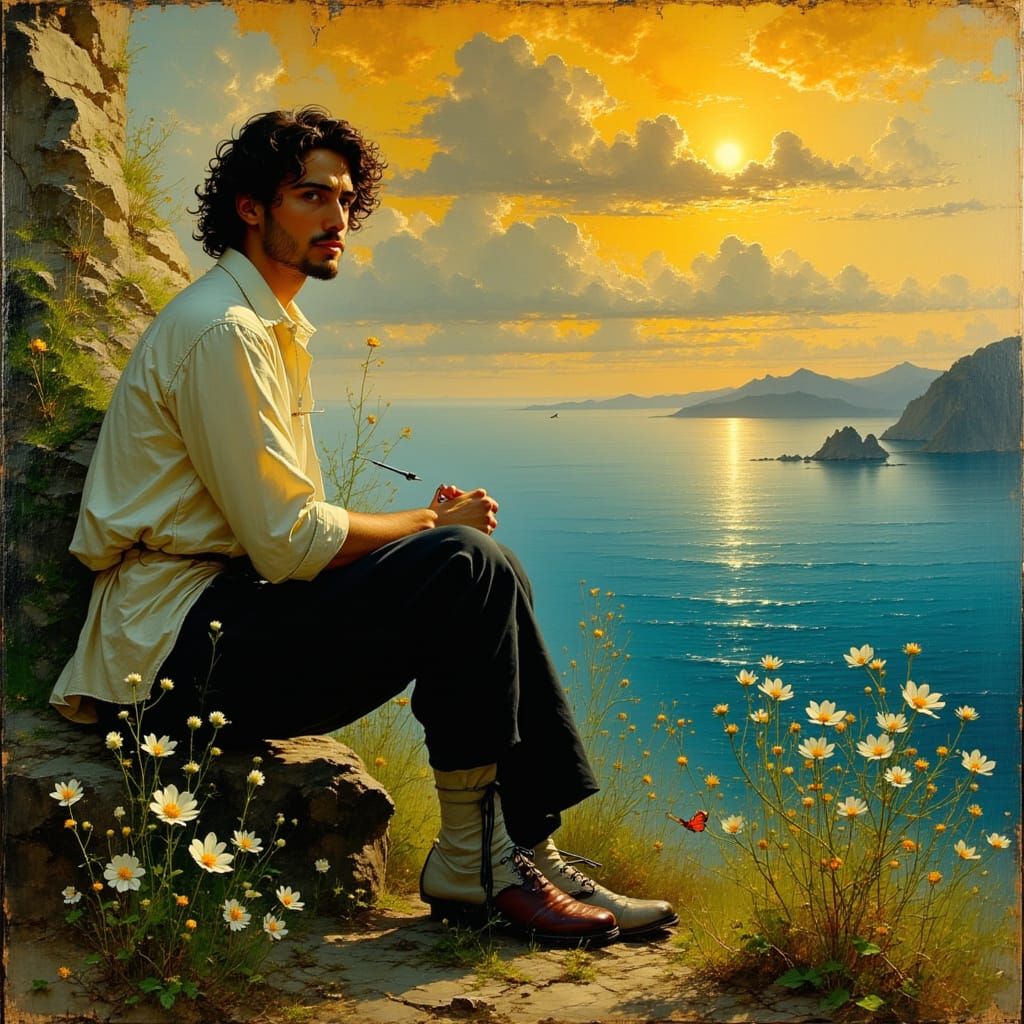 Lord Byron Overlooking the Aegean Sea