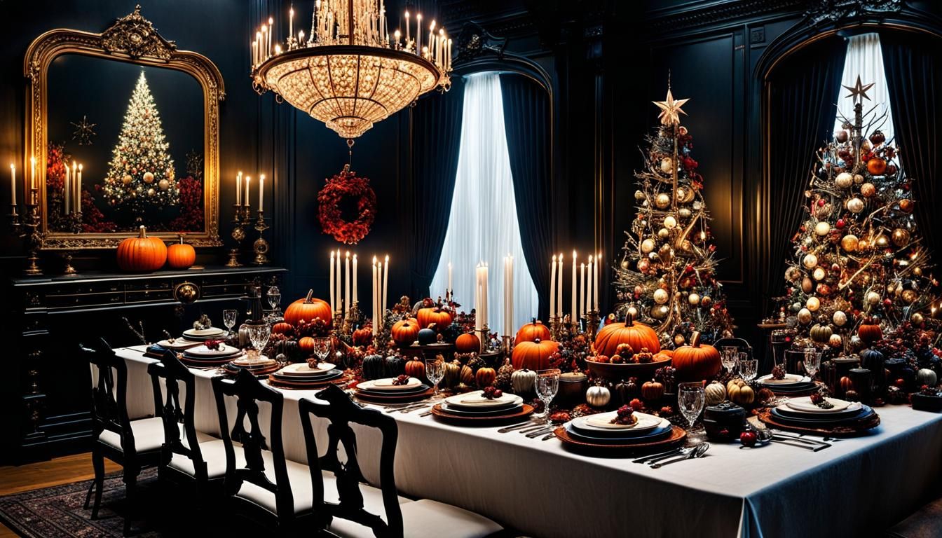 Gothic Thanksgiving Tablescape