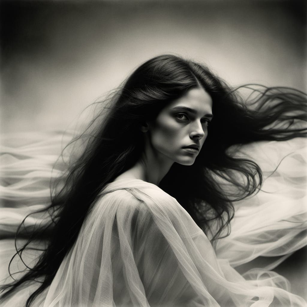 Dreamy Portrait of a Contemplative Woman