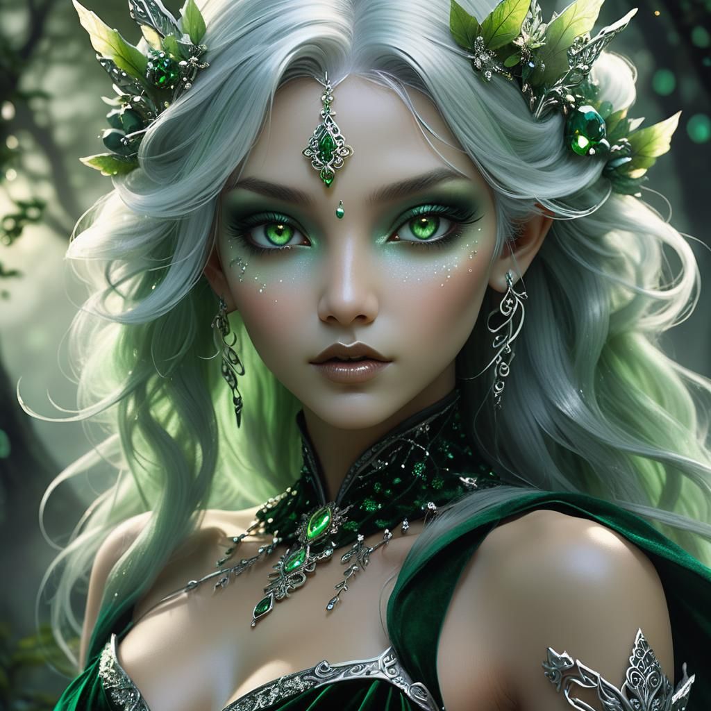 Mysterious Faerie Goddess in 3D Anime Art