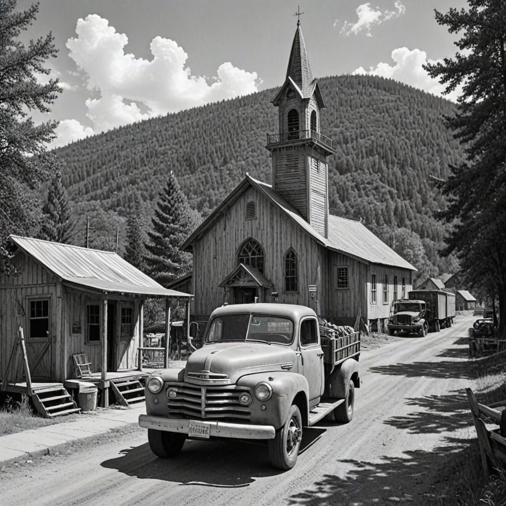 Charcoal Drawing of Traveler Heading to Noon City