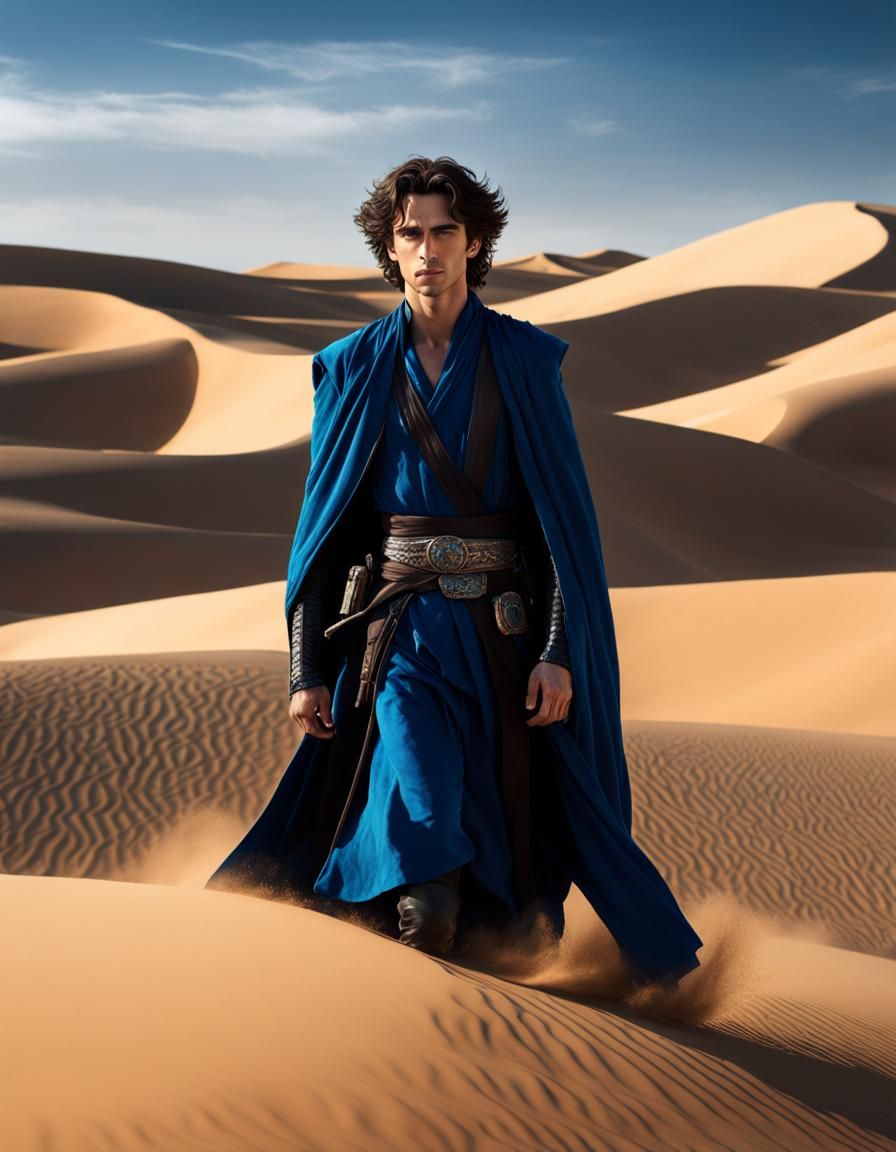 Paul Atreides Desert Portrait in Color Splash Art