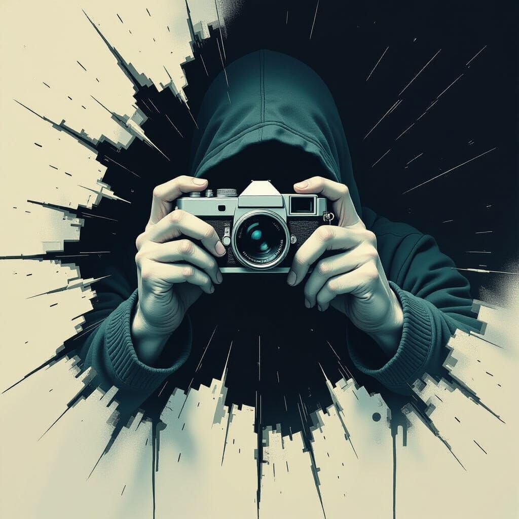 Pale Hand Grabs Camera from Darkness: Cinematic Horror