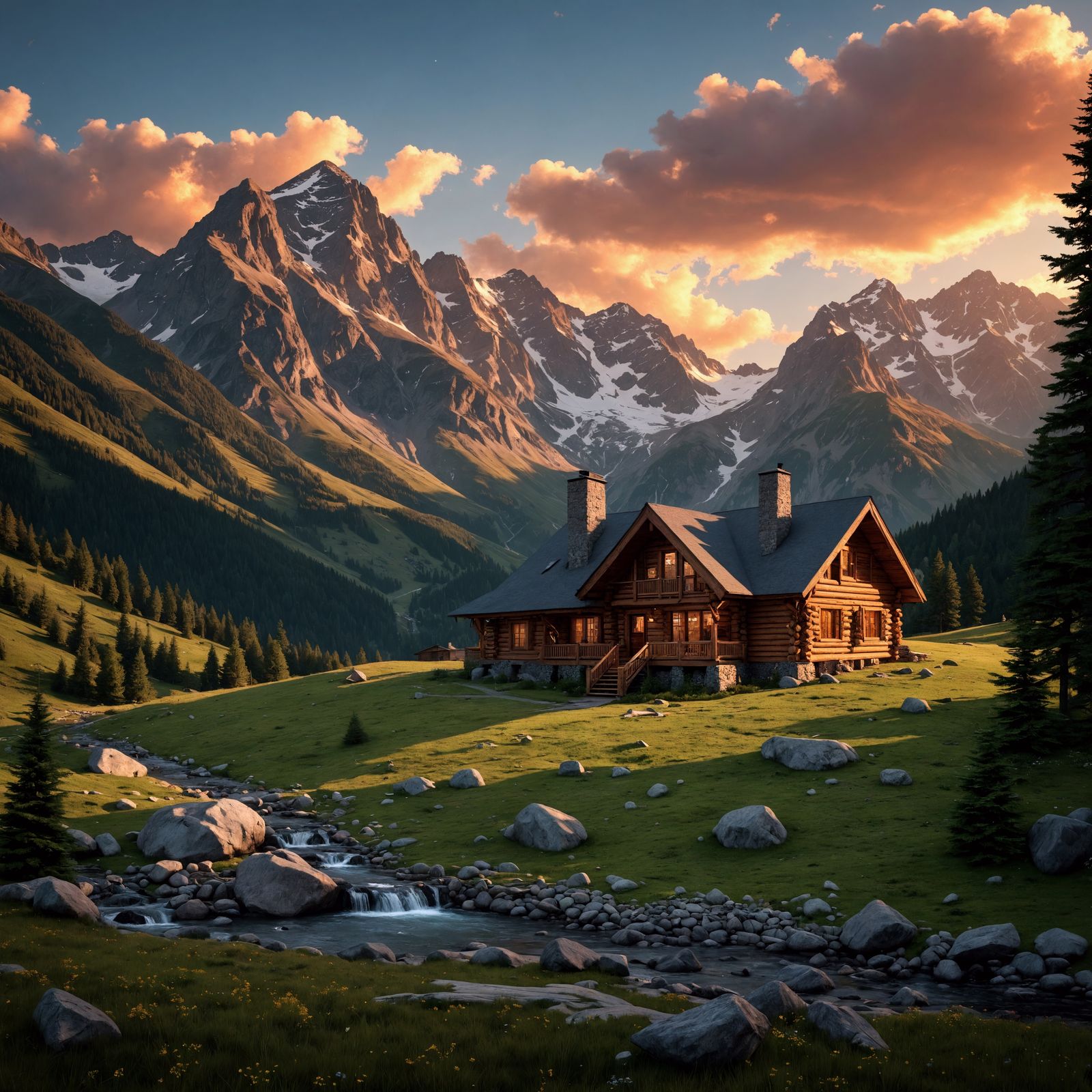 Secluded Log Cabin Retreat in the Mountains