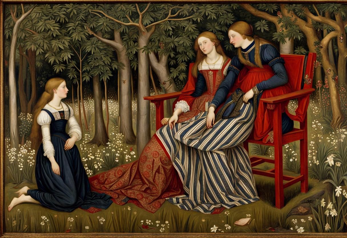 Amour et La Jeune Fille: Pre-Raphaelite Allegory