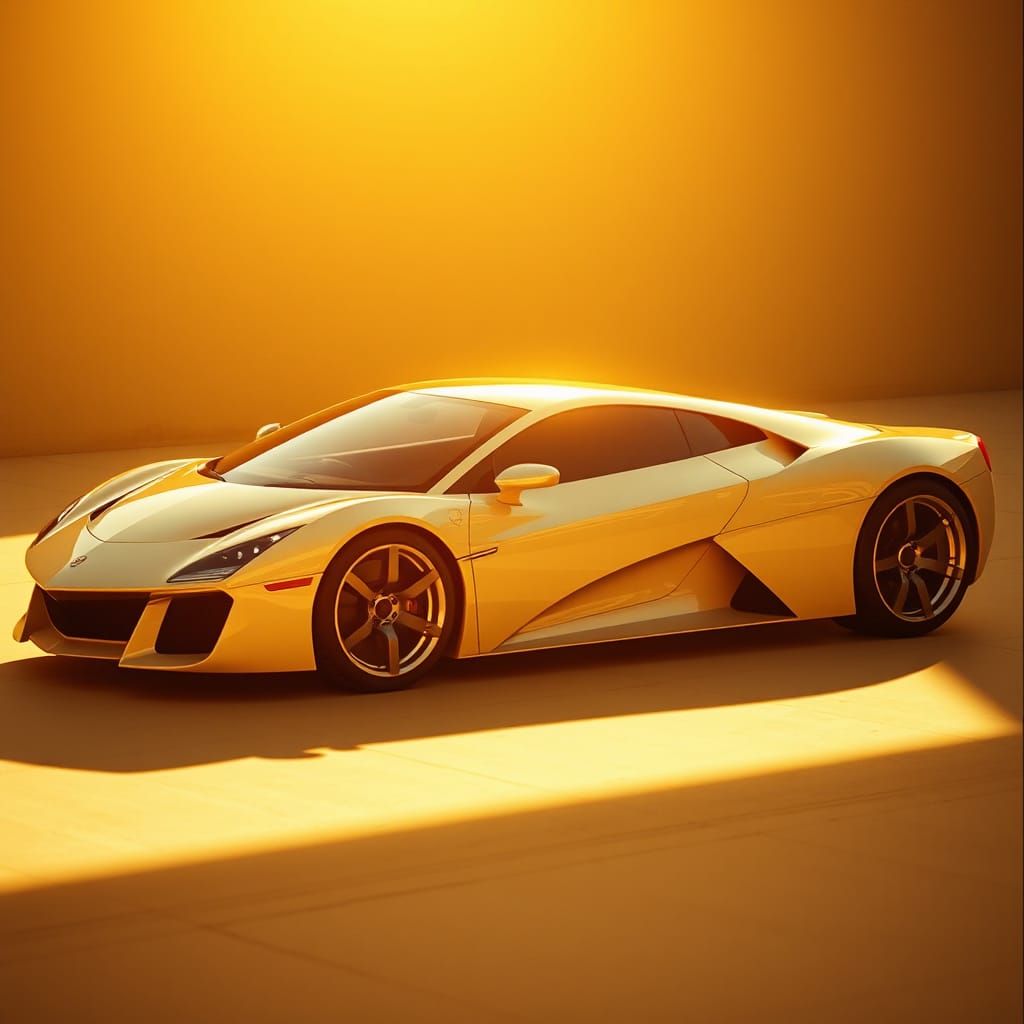 Cream Cadillac Murcielago Concept in Golden Sunshine