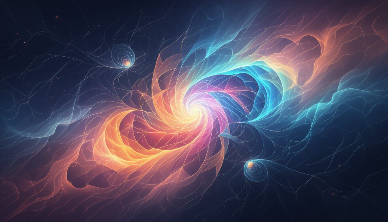 Otherworldly Abstract Art With Luminous Colors and Fractal G...