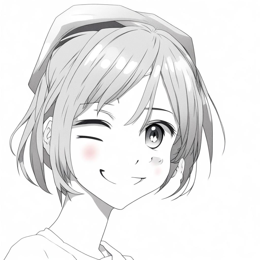 Misaka Mikoto Smiling Selfie in Anime Style