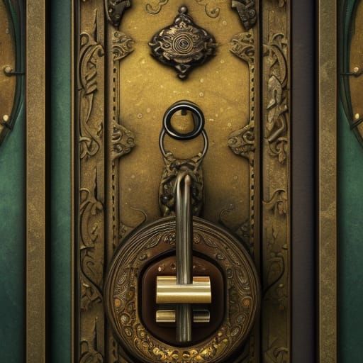 Mystical Manor Door Icon: Detailed Fantasy Art