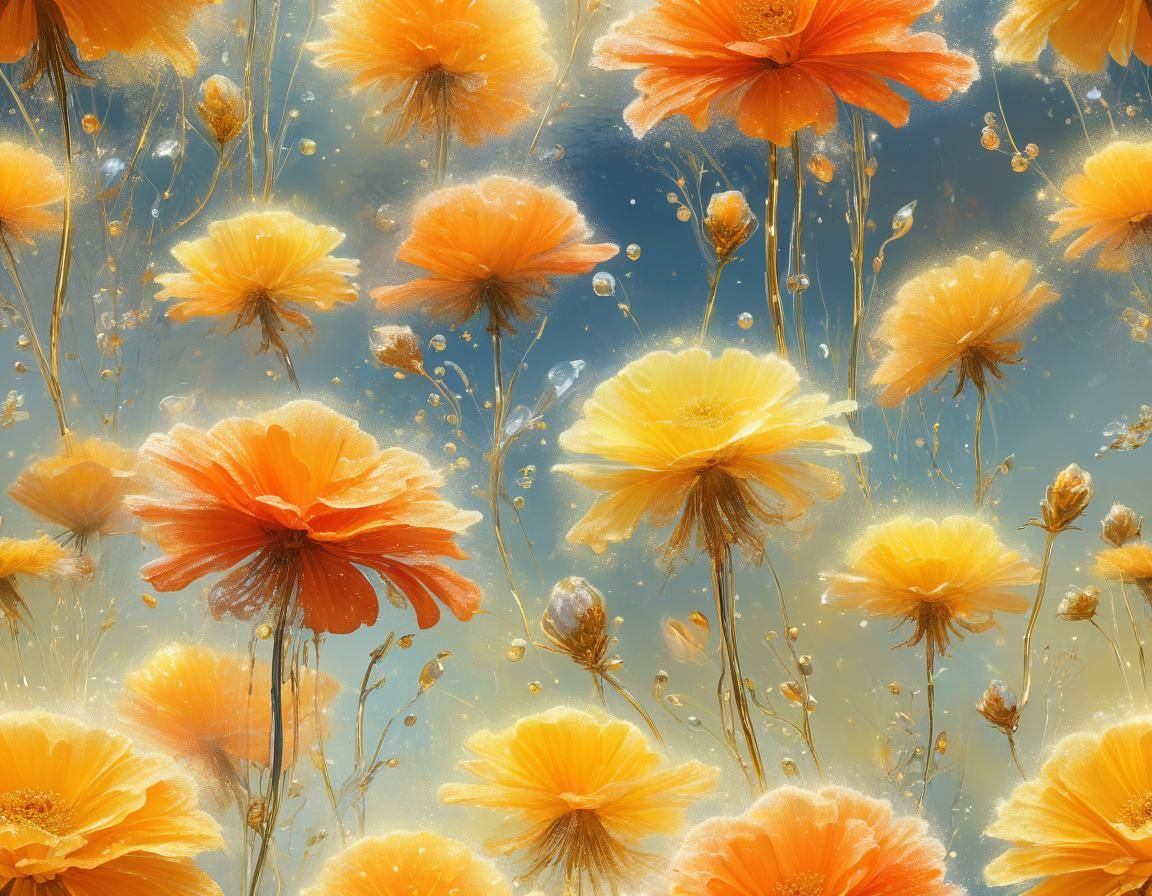 Ethereal Abstract Floral Art in Ultra HD