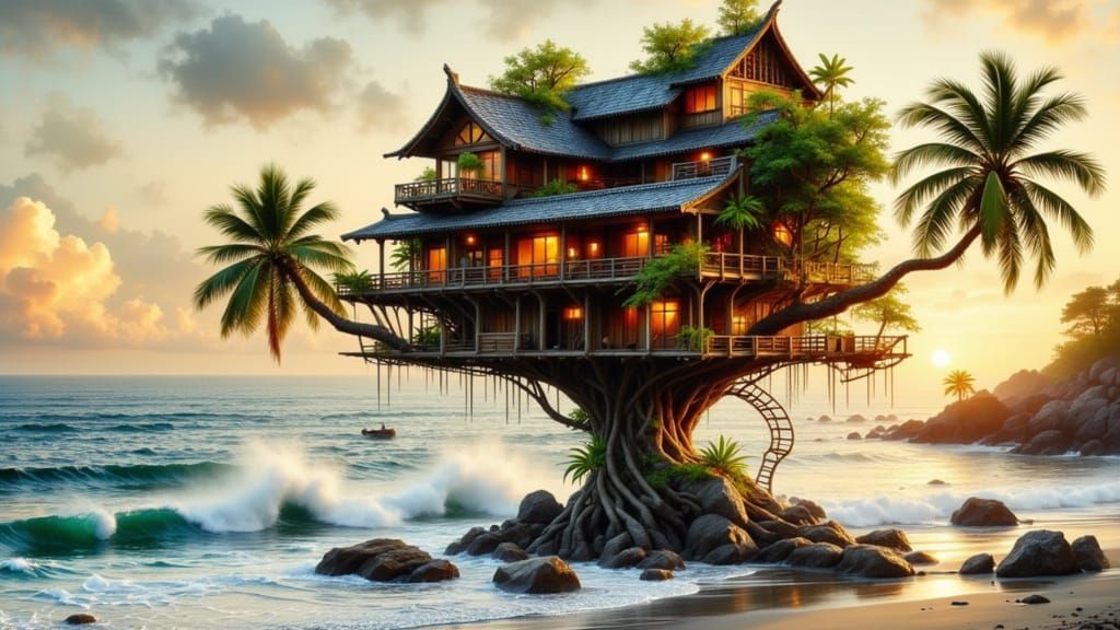 Tropical tree-house