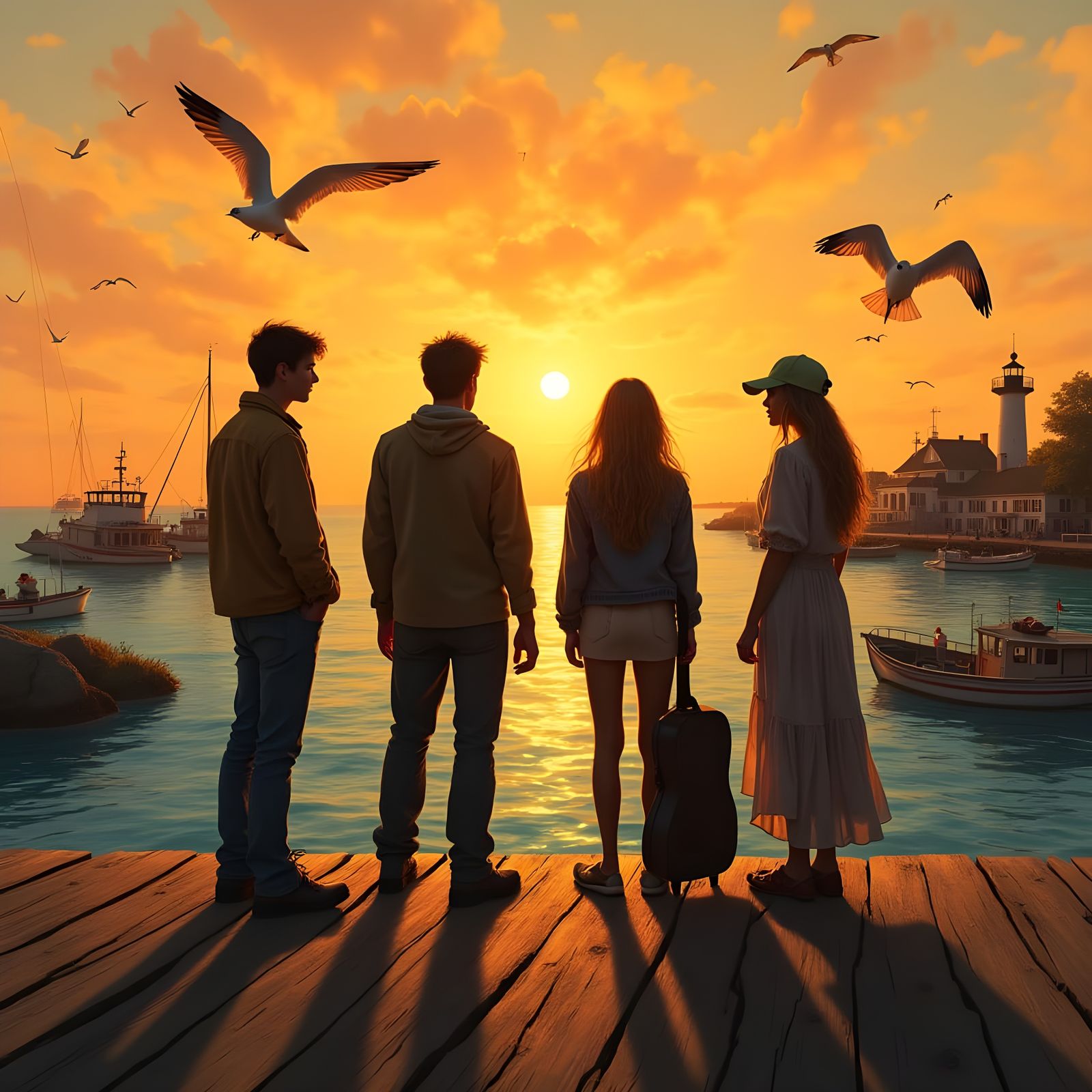 Golden Hour at Cape Cod Harbor