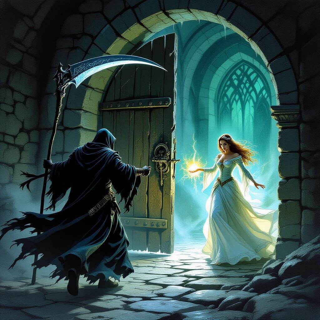 Warlock's Escape: Princess Ready to Strike