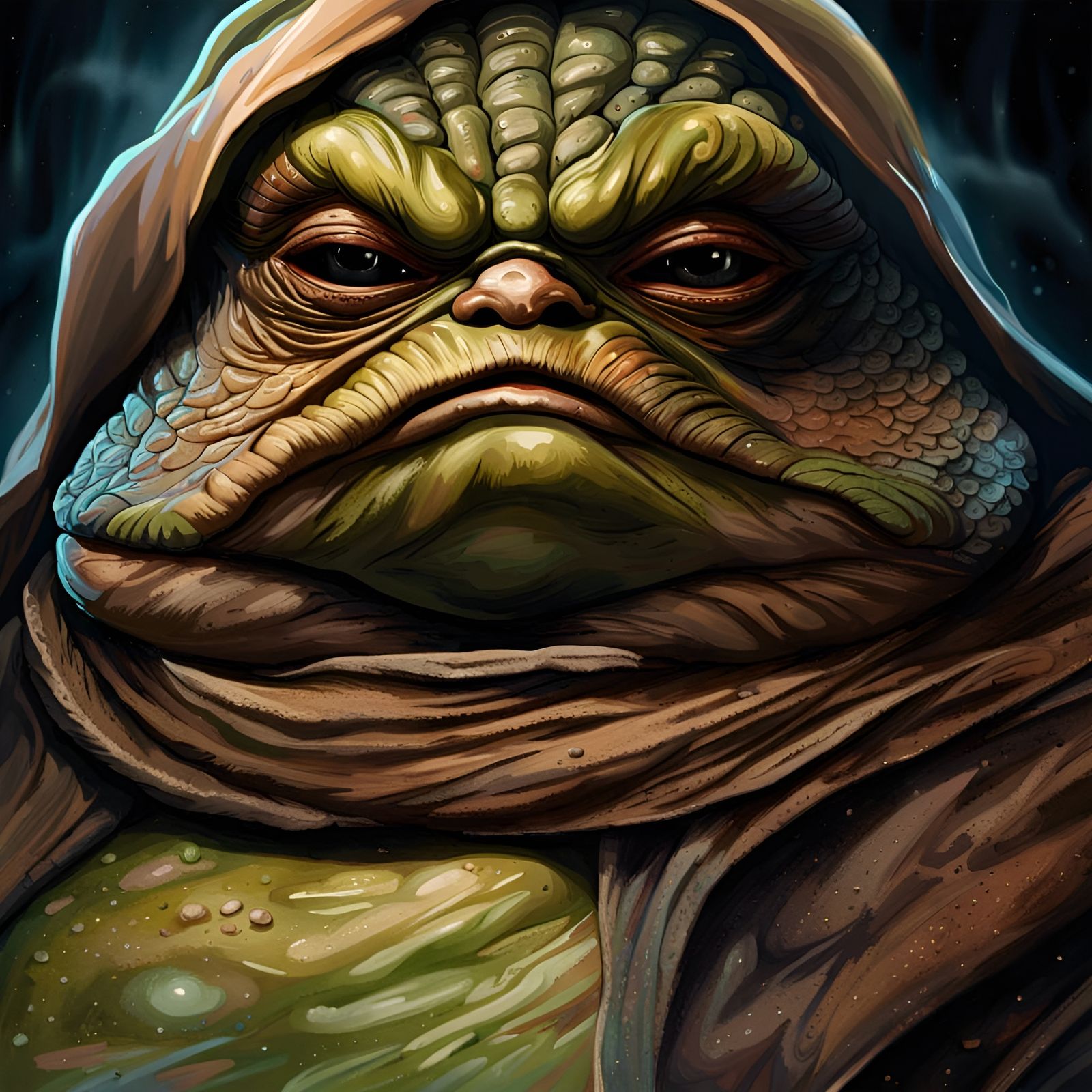 Jabba the Hutt: Hyperrealistic Fantasy Concept Art