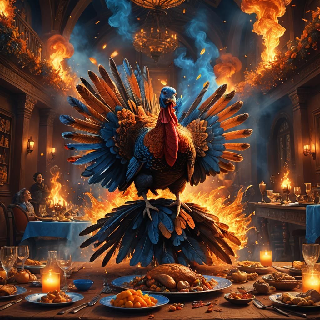 Burning Turkey Runs Wild: A Fiery Feast