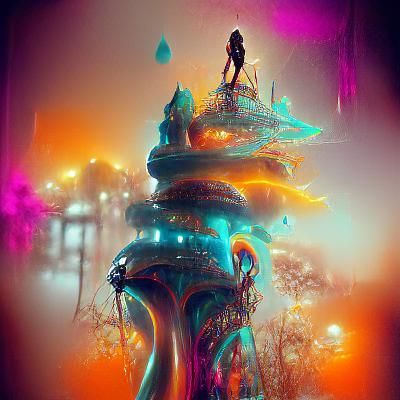 Surreal Landscape in Digital Romanticism Style