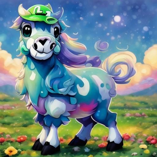 Luigi from Mario Cart in Anime Style