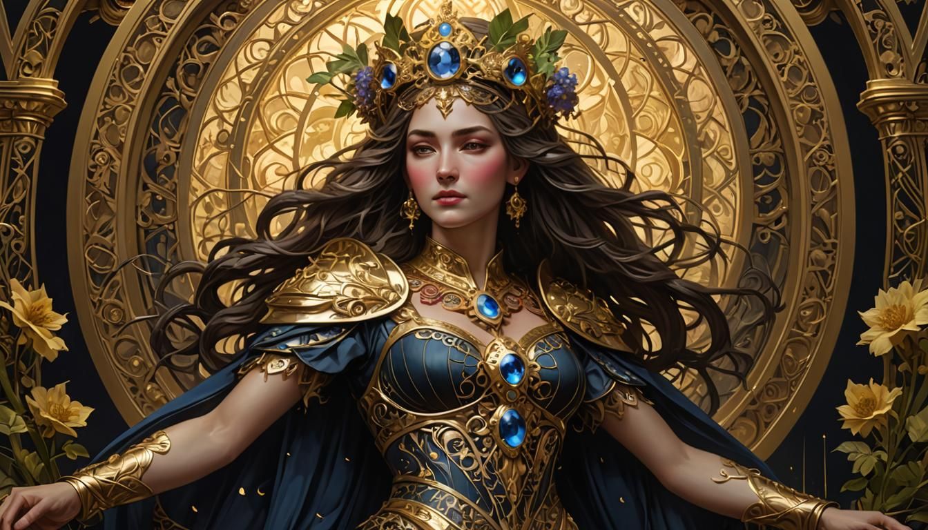 Majestic Empress of Atlantis: Art Nouveau Style