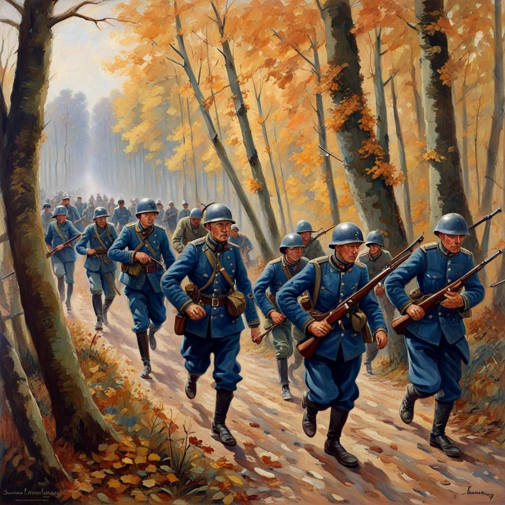 French Soldiers Cross German Border, Autumn 1939