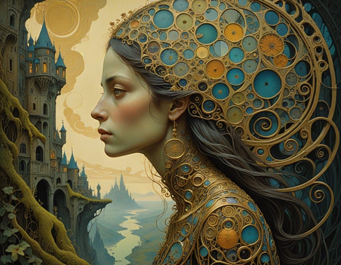 Dreamlike Portrait of a Woman in Ethereal Atmosphere