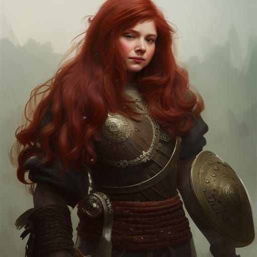 Viking Dwarf Portrait in Hyperdetailed Digital Art