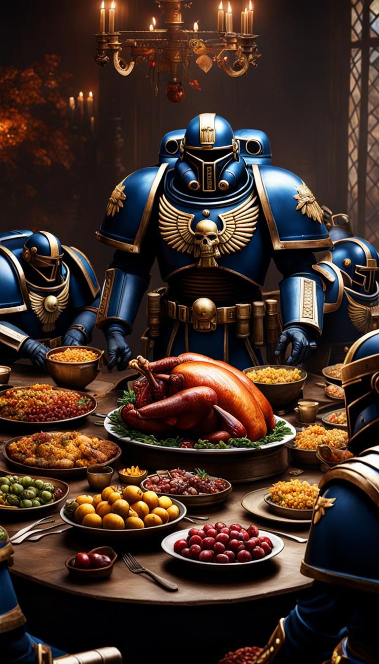 Warhammer 40k Space Marines Thanksgiving Feast