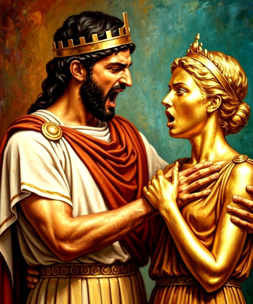 King Midas's Golden Touch in Expressionist Painting