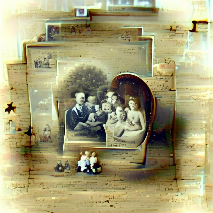 Classic Vintage Family Photograph
