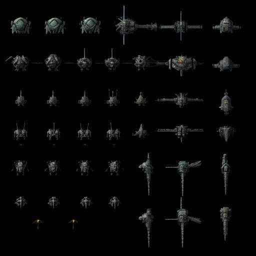 Warhammer 40k Inspired 2D Gatling Gun Turret Asset