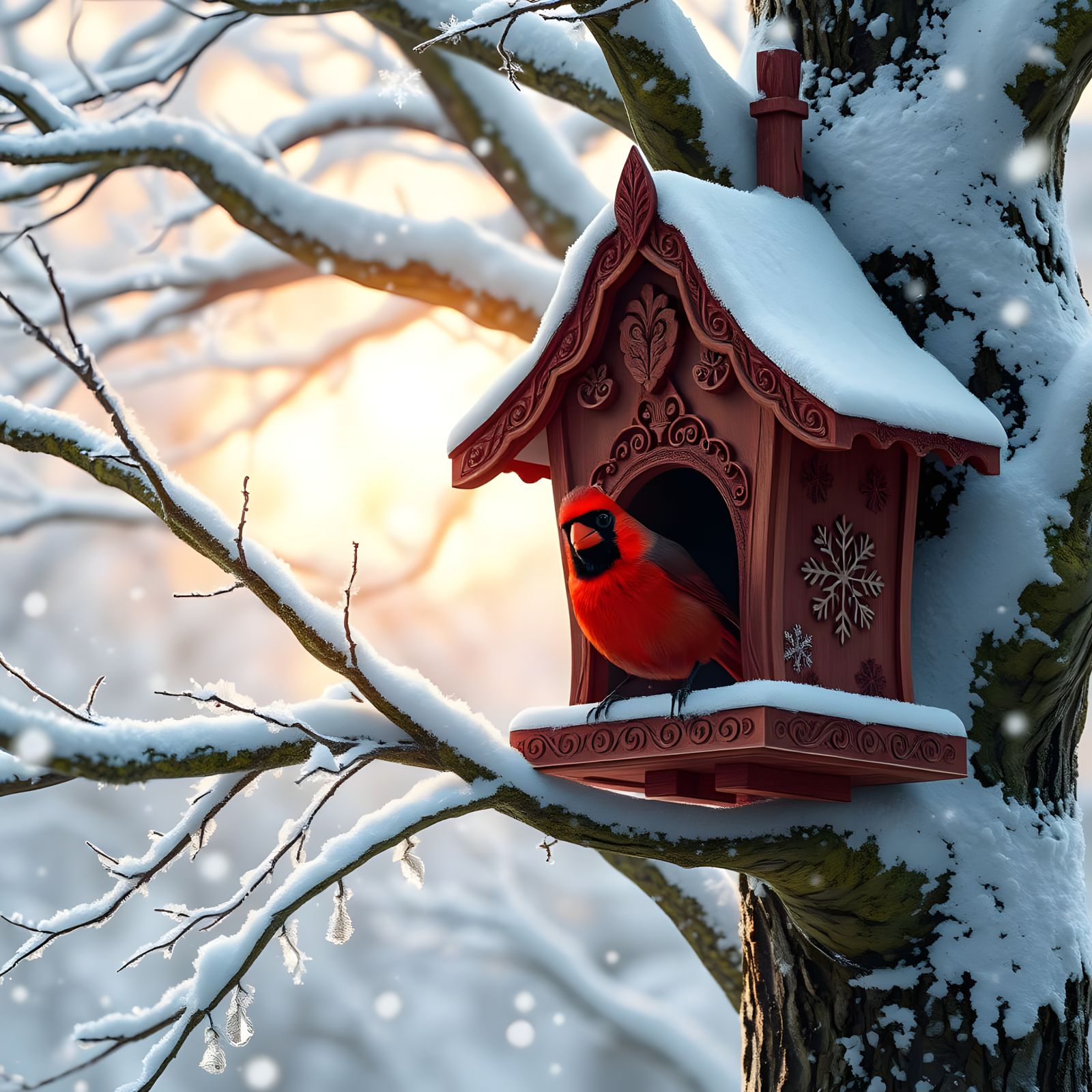 Enchanted Winter Scene in Fantasy Art Style